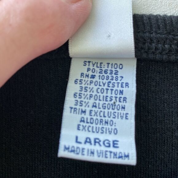 Toppy PULLOVER BLACK “WHO DAT” GOLD GRAPHIC SIZE L - Picture 4 of 8